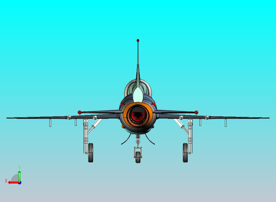 歼7mg战斗机CATIA模型