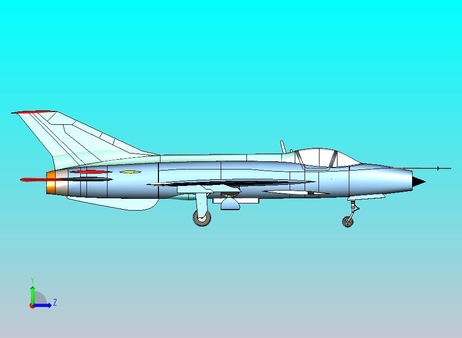 歼7mg战斗机CATIA模型