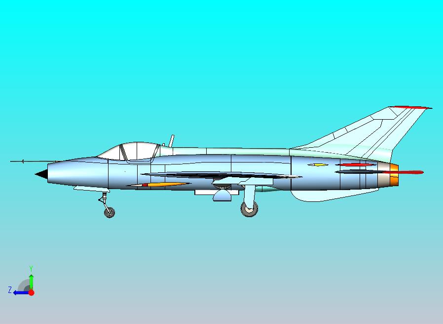 歼7mg战斗机CATIA模型
