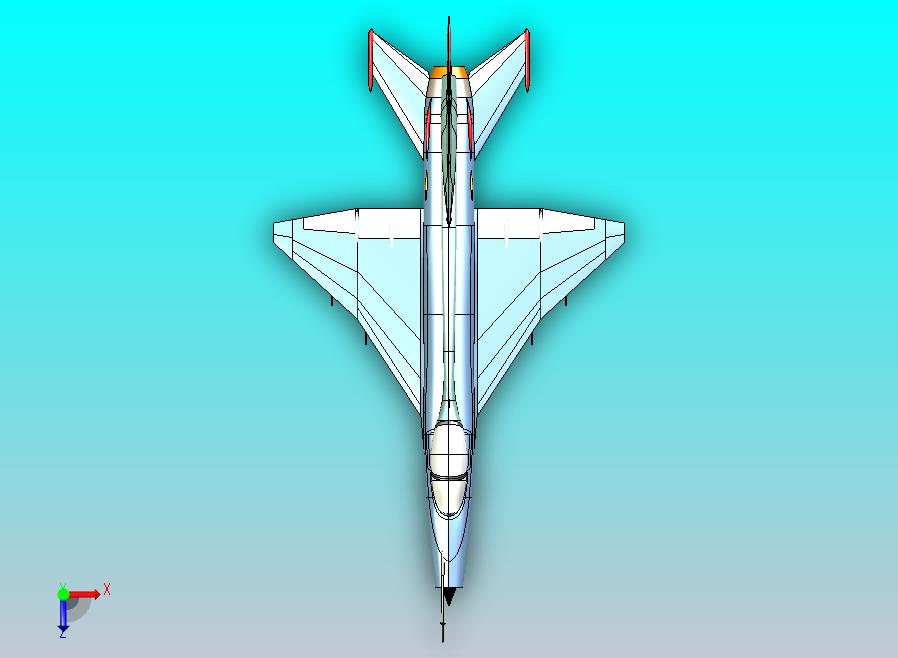 歼7mg战斗机CATIA模型