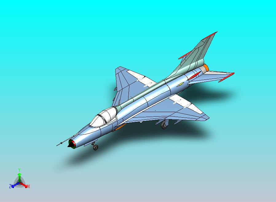 歼7mg战斗机CATIA模型