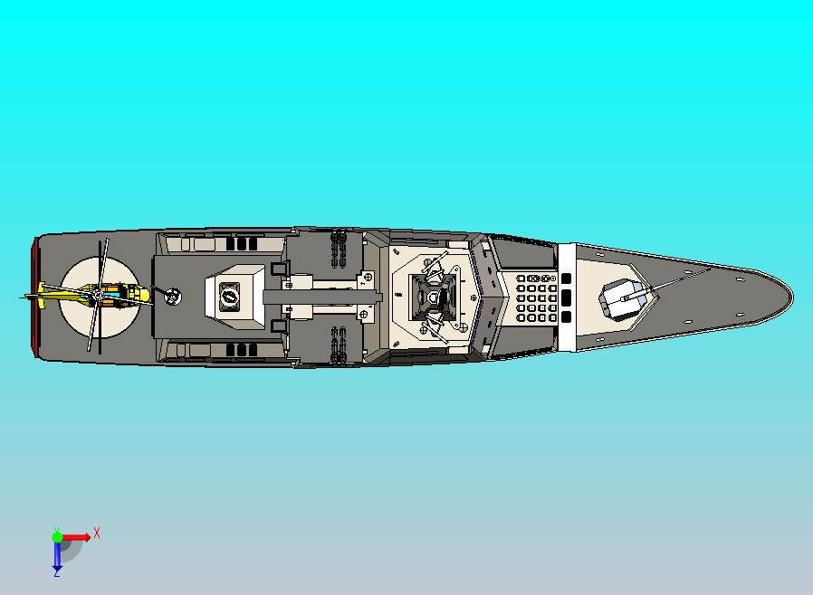 隐身驱逐舰CATIA V5 r21模型