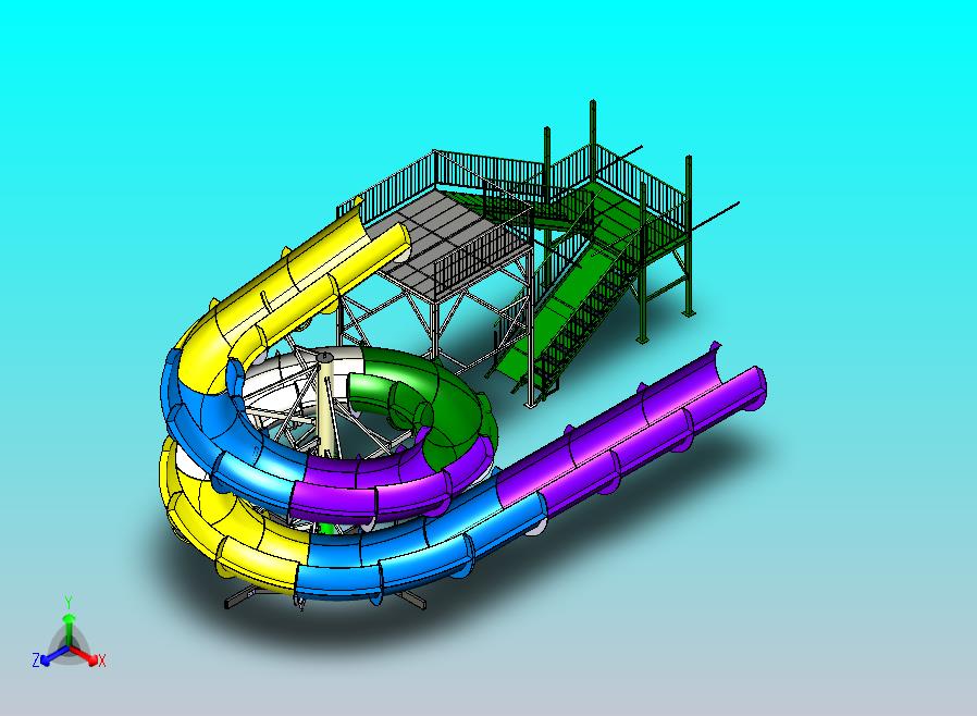 游乐场滑道CATIA V5 r21设计