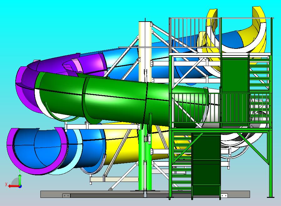 游乐场滑道CATIA V5 r21设计