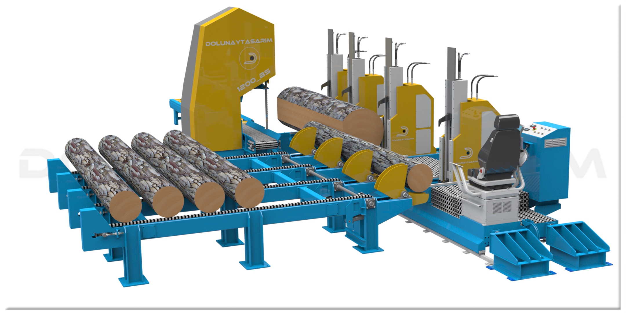 车载木材切片线（Carriage Log Slicing Line）