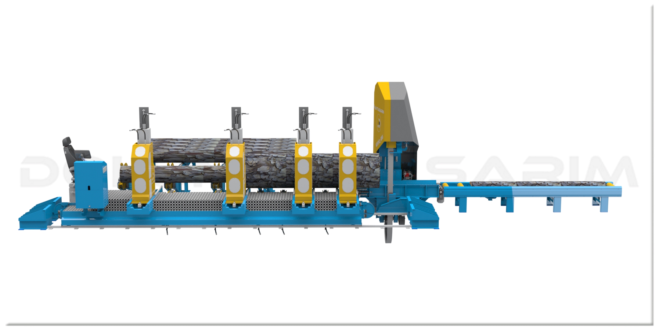 车载木材切片线（Carriage Log Slicing Line）