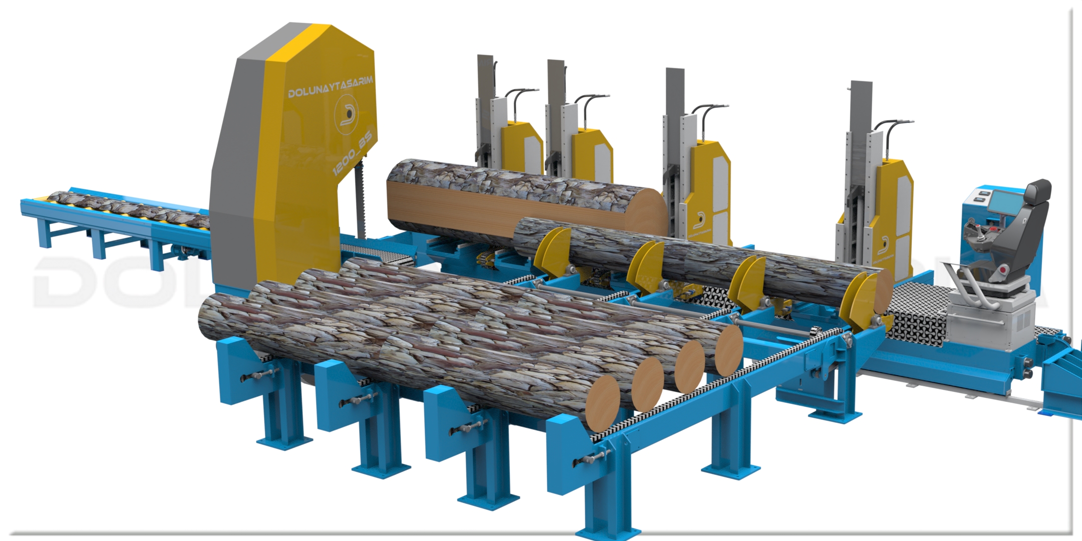 车载木材切片线（Carriage Log Slicing Line）