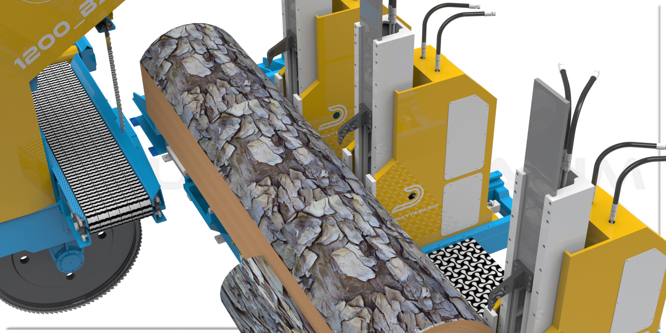 车载木材切片线（Carriage Log Slicing Line）