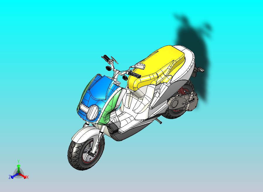 电单车的CATIA模型