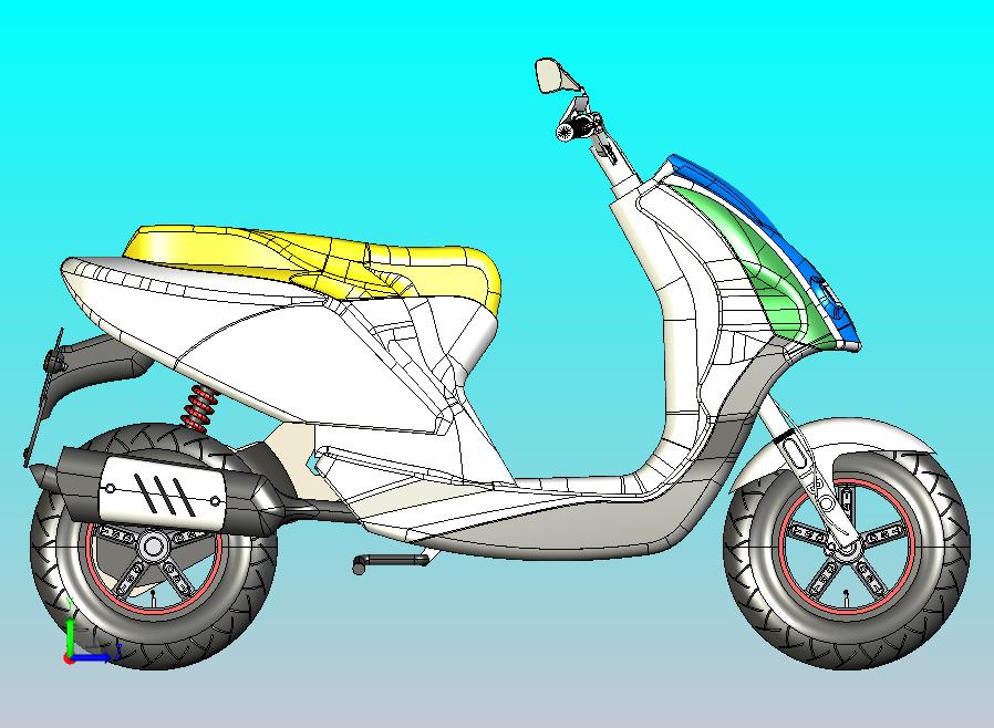 电单车的CATIA模型