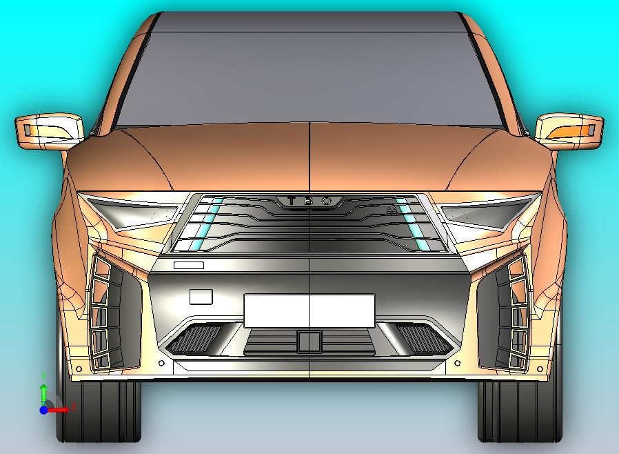 轿车造型CATIA模型