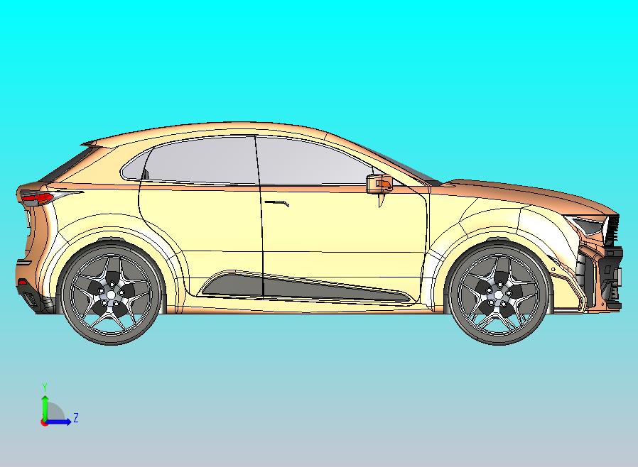 轿车造型CATIA模型