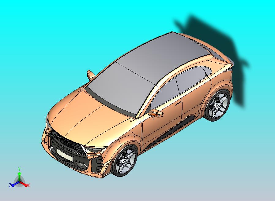 轿车造型CATIA模型