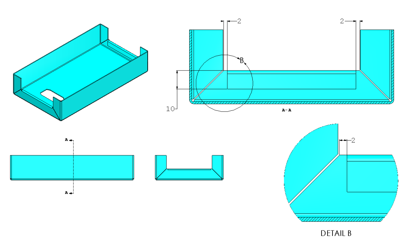 设计钣金工具托盘（CSWPA-SM钣金）