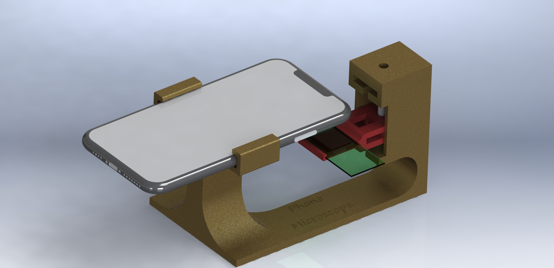 DIY 智能手机显微镜支架