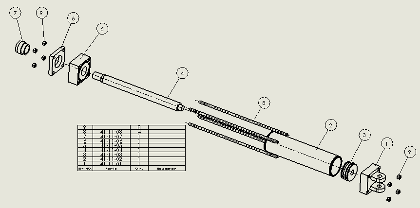横拉杆液压缸（后眼）80x36x284mm
