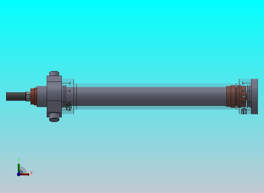 伸缩式液压缸（3级）（固定耳轴）63 l 45 l 28 x行程892 mm