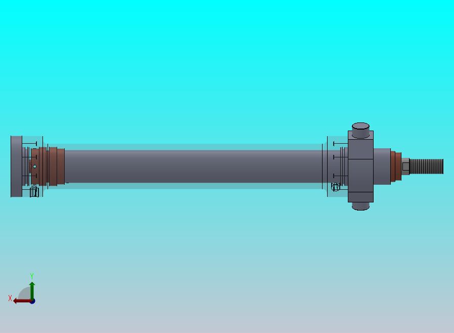 伸缩式液压缸（3级）（固定耳轴）63 l 45 l 28 x行程892 mm