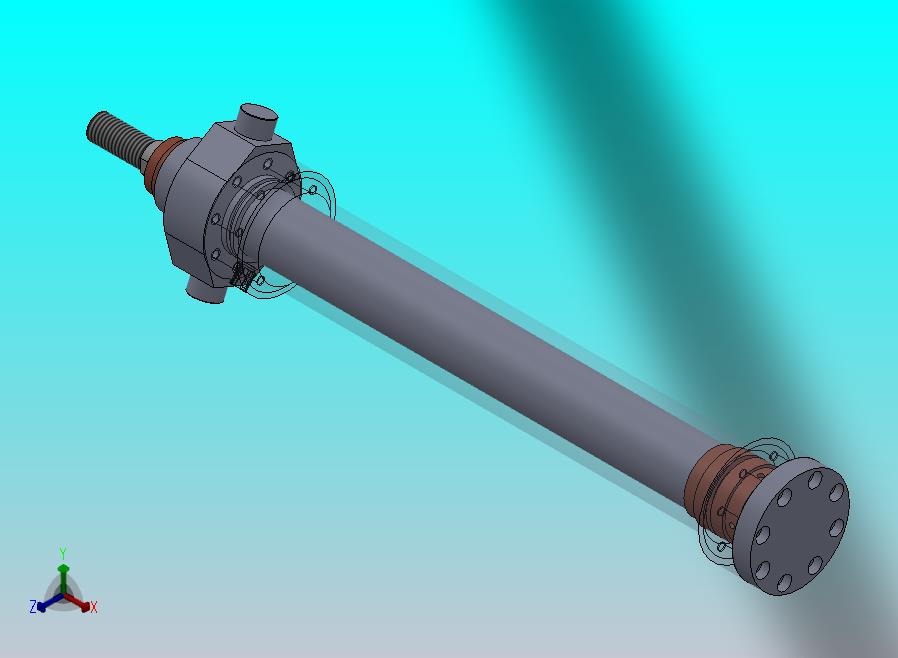 伸缩式液压缸（3级）（固定耳轴）63 l 45 l 28 x行程892 mm