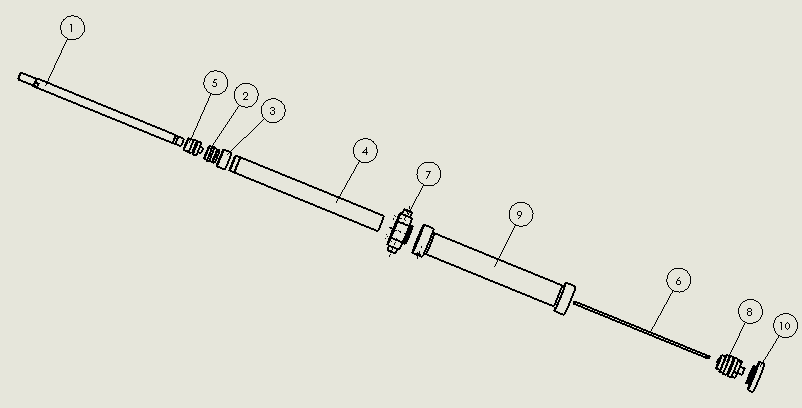 伸缩式液压缸（3级）（固定耳轴）63 l 45 l 28 x行程892 mm