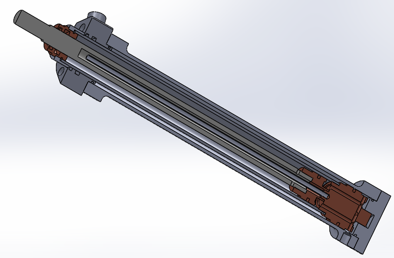 伸缩式液压缸（3级）（固定耳轴）63 l 45 l 28 x行程892 mm