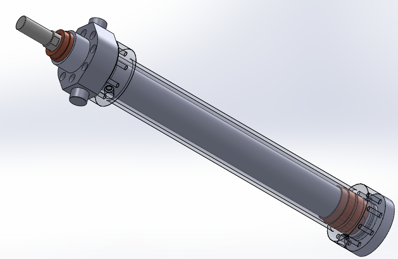 伸缩式液压缸（3级）（固定耳轴）63 l 45 l 28 x行程892 mm