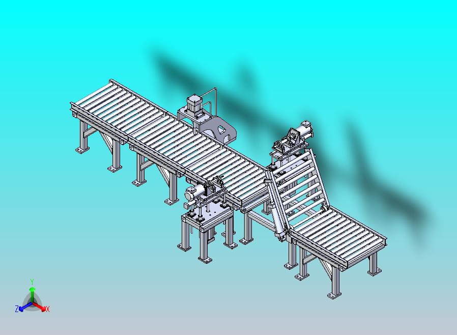 带倾斜机构的工业电动辊道输送机系统