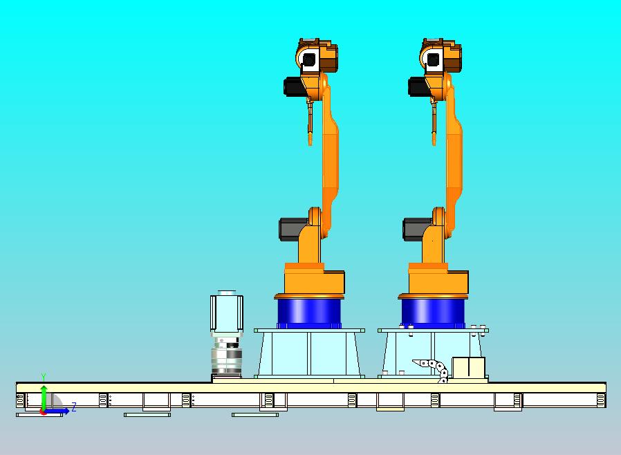 汽车车架双机协同焊接机械臂系统