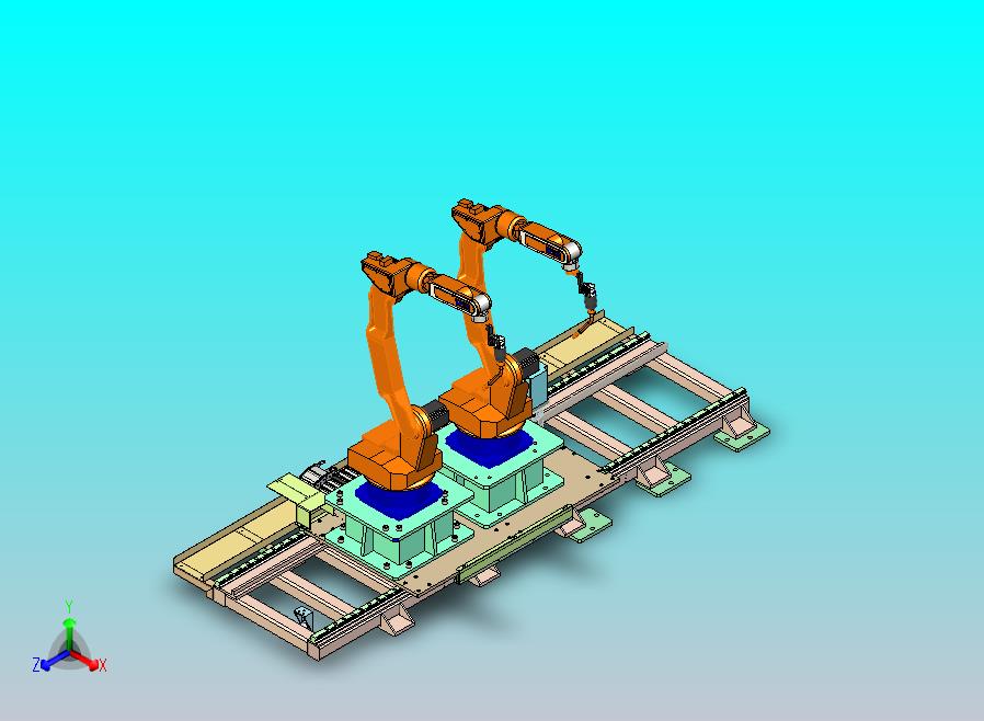 汽车车架双机协同焊接机械臂系统