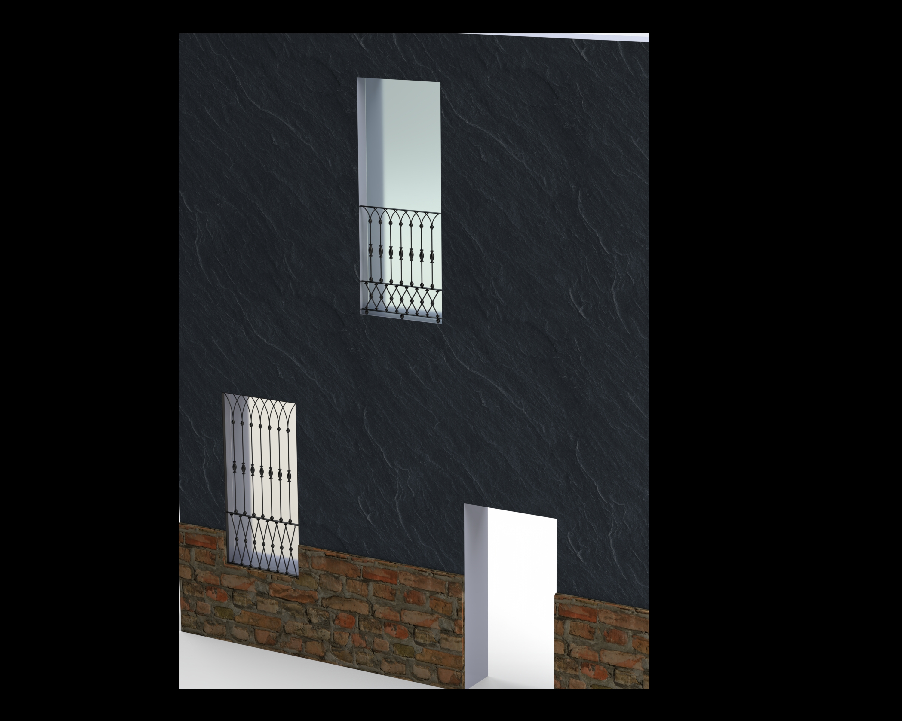 阳台和铸铁格栅