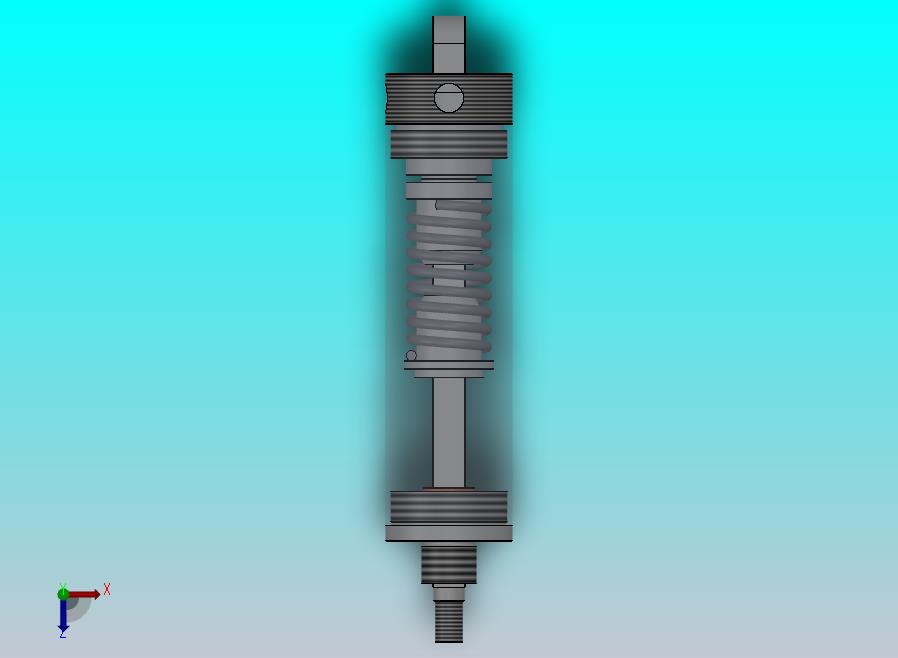 圆形气缸（单作用）（带方形杆）32x（9.5x9.5）x32mm