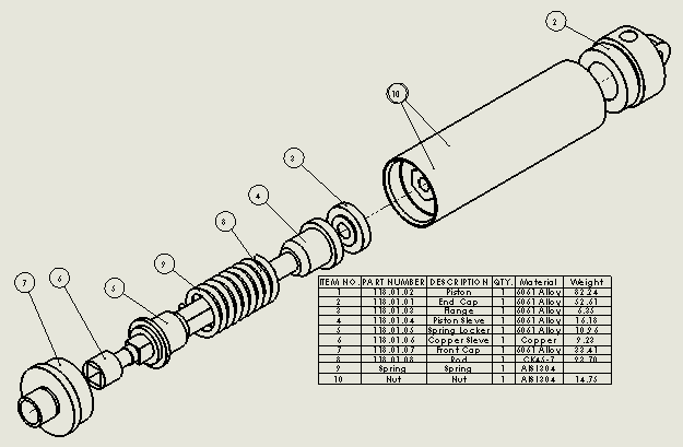 圆形气缸（单作用）（带方形杆）32x（9.5x9.5）x32mm