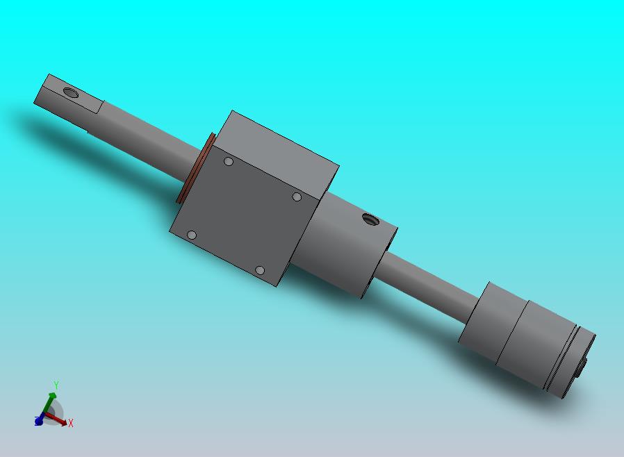 专用微型气动缸（双杆）（调节行程）40x20x55mm