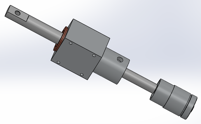 专用微型气动缸（双杆）（调节行程）40x20x55mm
