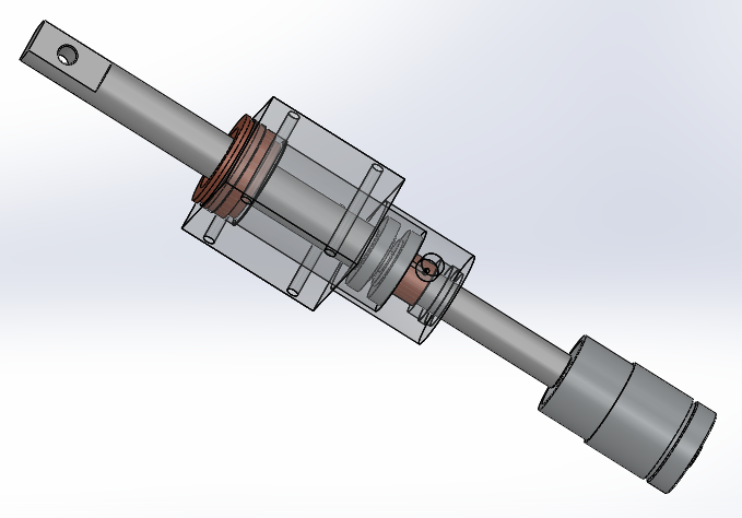 专用微型气动缸（双杆）（调节行程）40x20x55mm