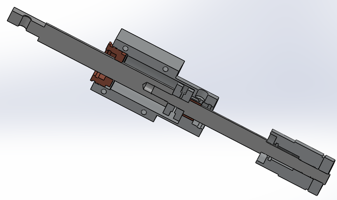 专用微型气动缸（双杆）（调节行程）40x20x55mm