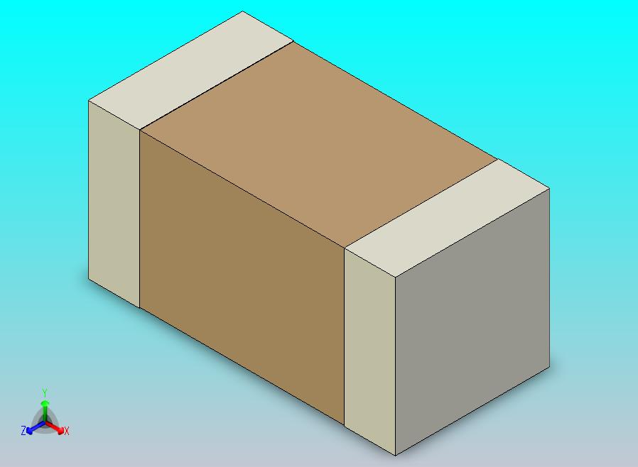 TDK多层陶瓷片式电容器的3D模型。c0603-1.snapshot.1