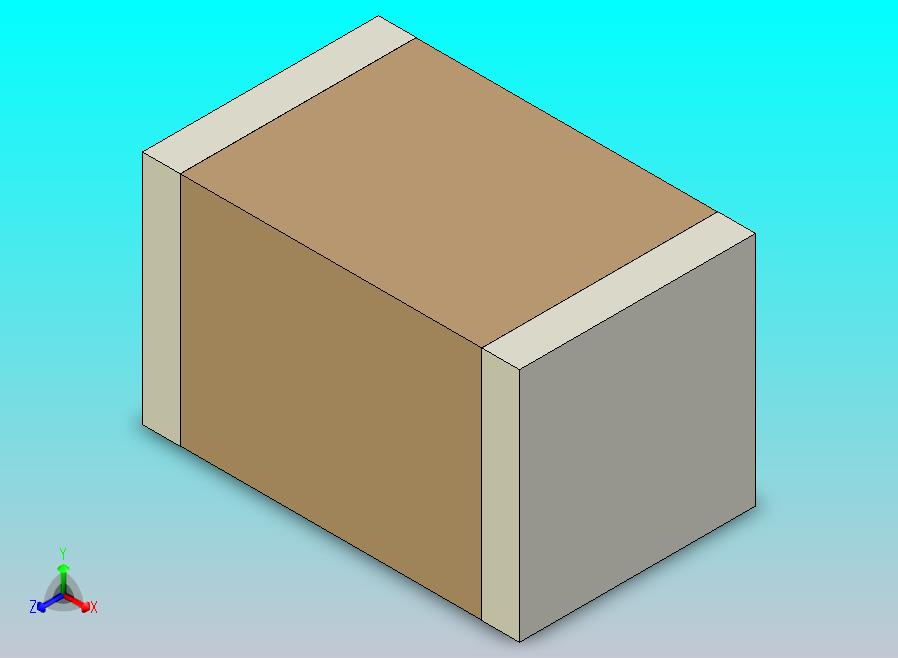 TDK多层陶瓷片式电容器的3D模型。c2012-1.snapshot.1