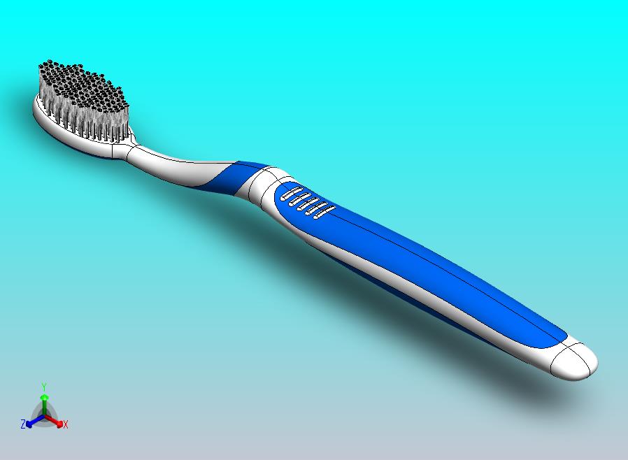 逼真的牙刷模型