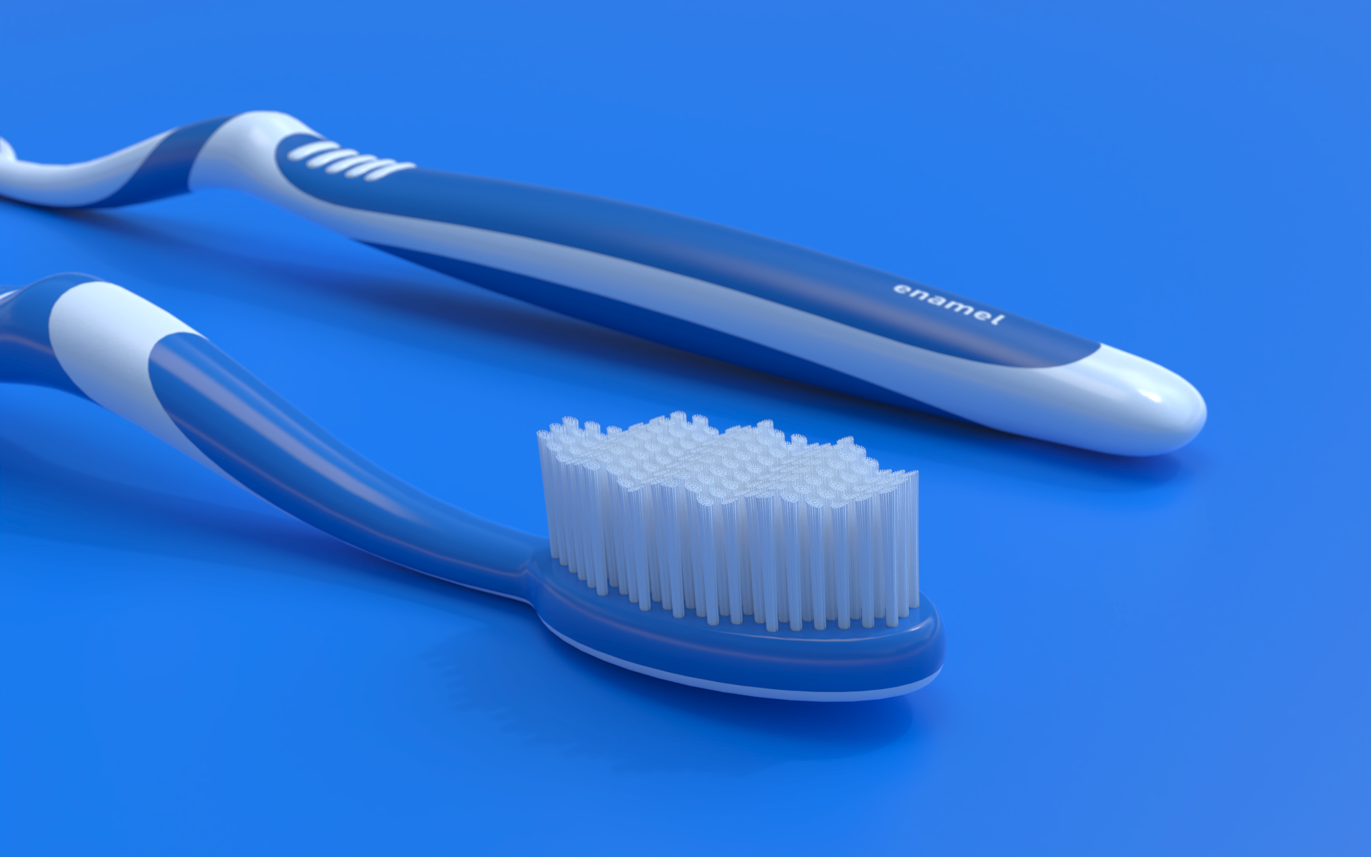 逼真的牙刷模型