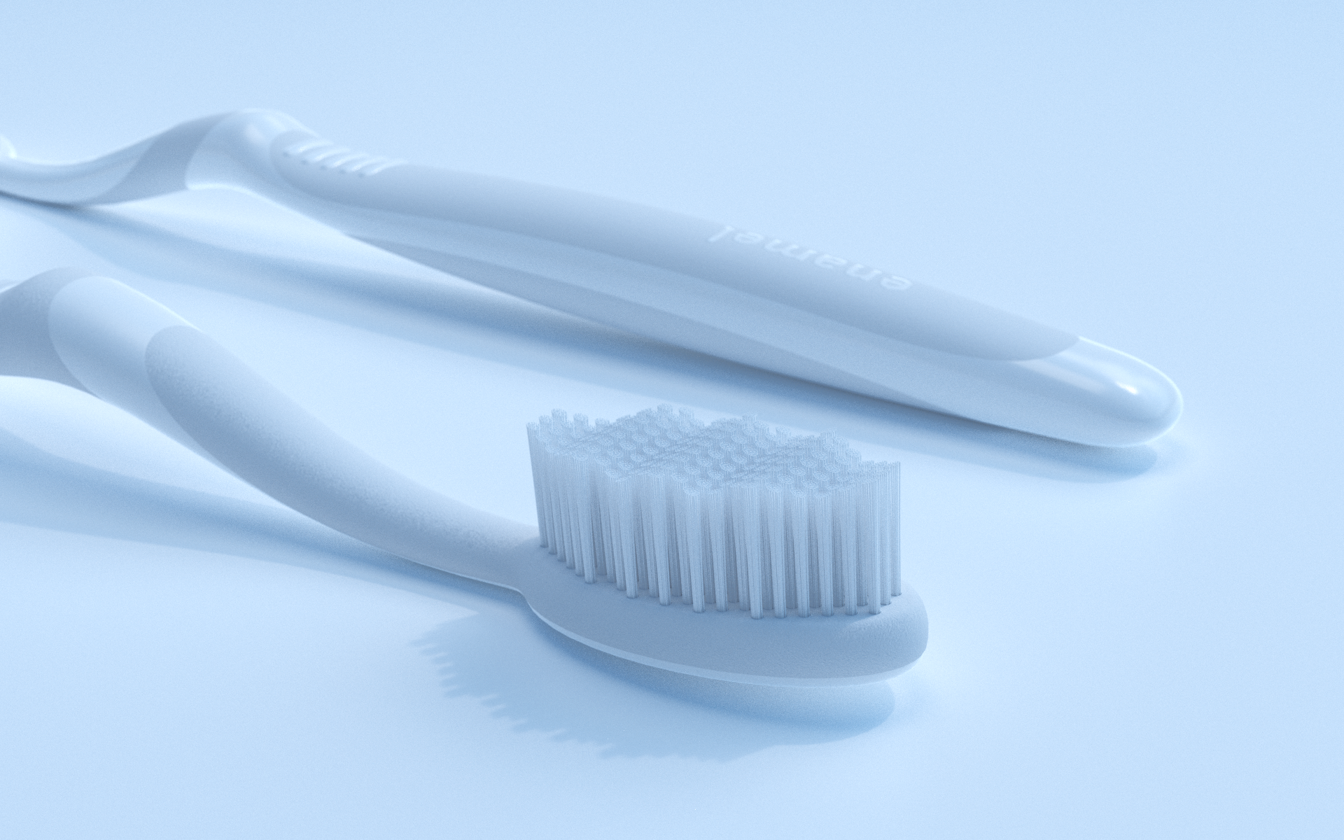 逼真的牙刷模型