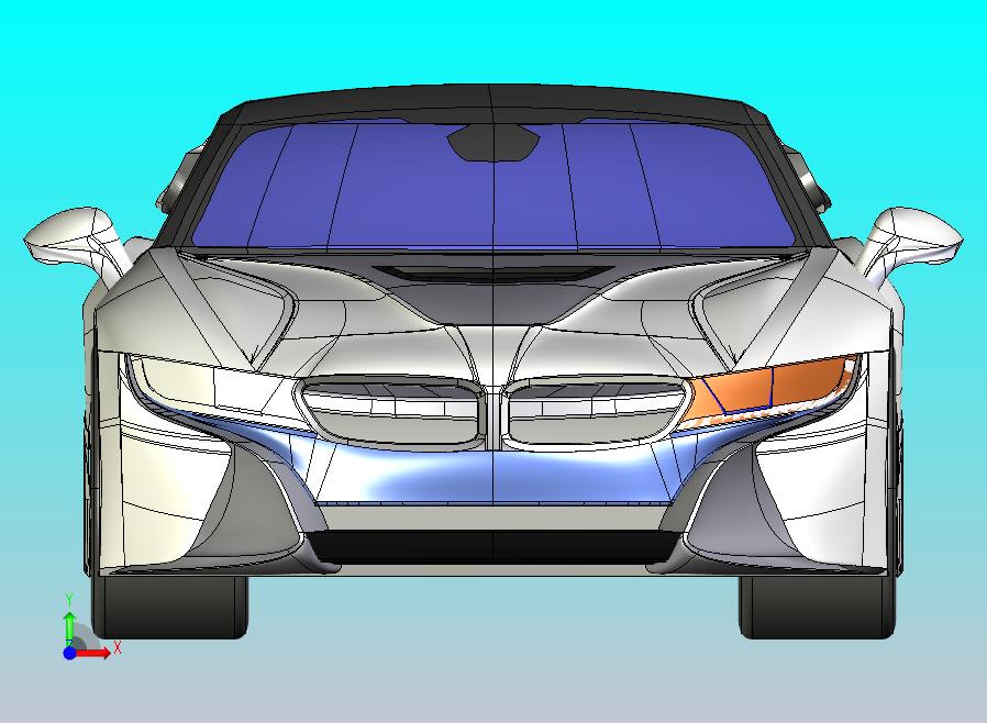 宝马i8车型CATIA模型