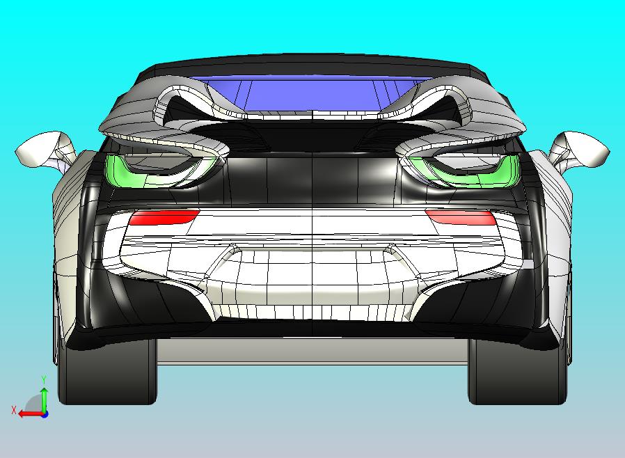 宝马i8车型CATIA模型