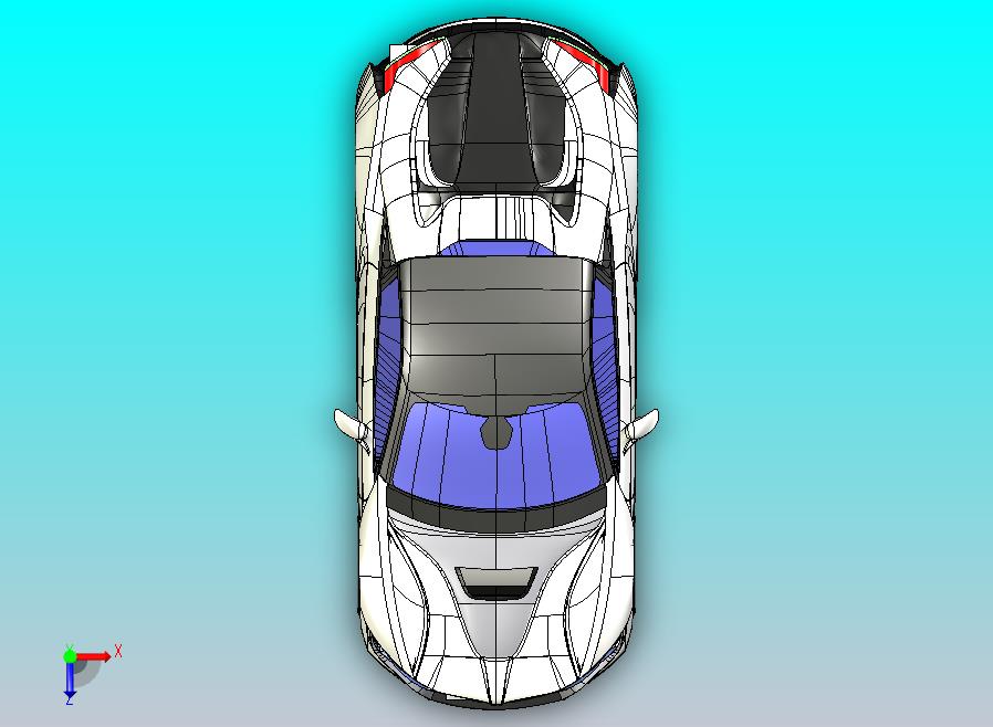 宝马i8车型CATIA模型