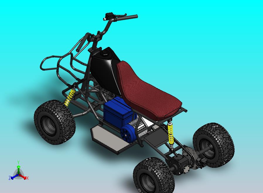 电动四轮山地车