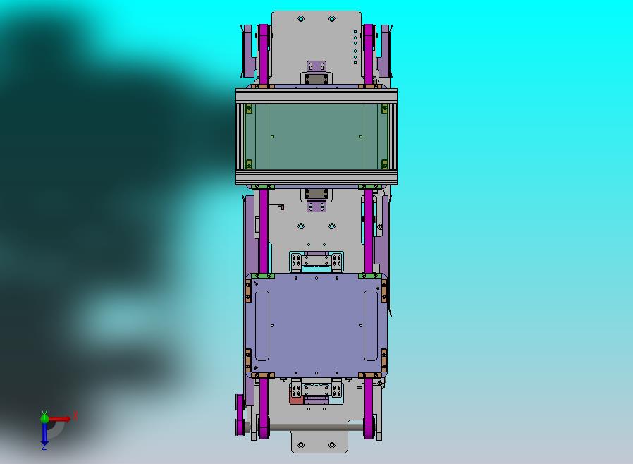 基于双列皮带机的升降料框送料机构