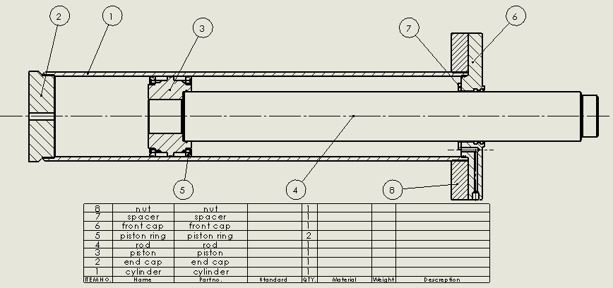 焊接式液压缸（带法兰固定）290x180x1300毫米