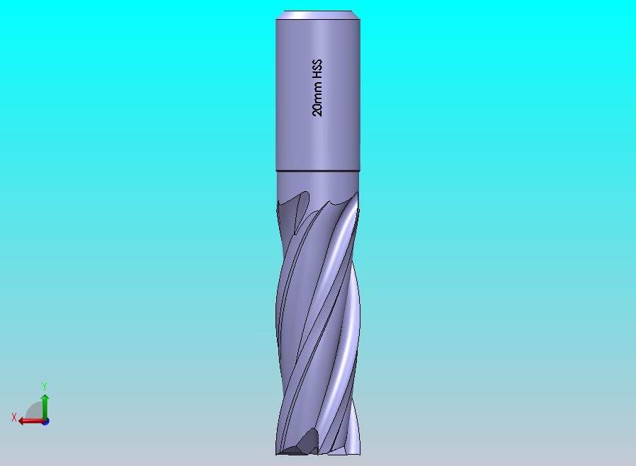 立铣刀 20mm 高速钢