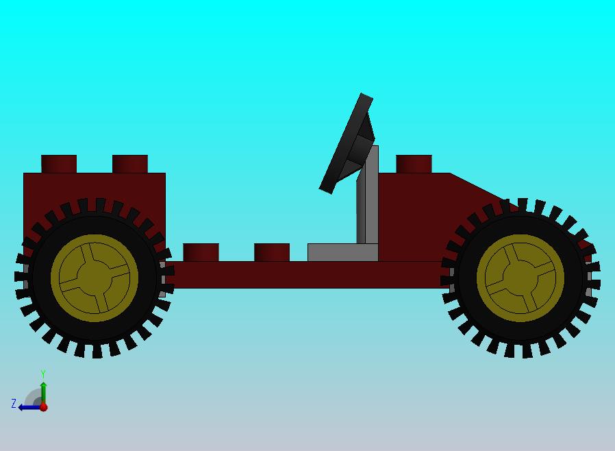 乐高风格玩具车