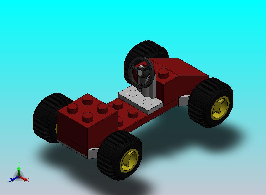 乐高风格玩具车